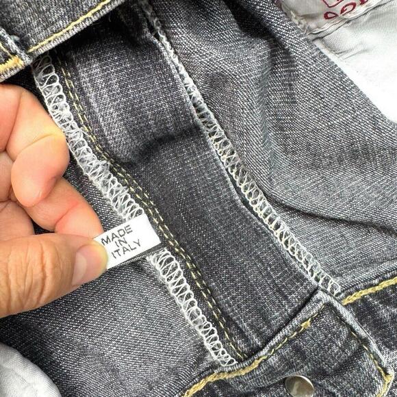 Armani Jeans Indigo 001 Simin T S.P.A 34x34 Made In Italy Bootcut Straight Grey - Picture 10 of 14